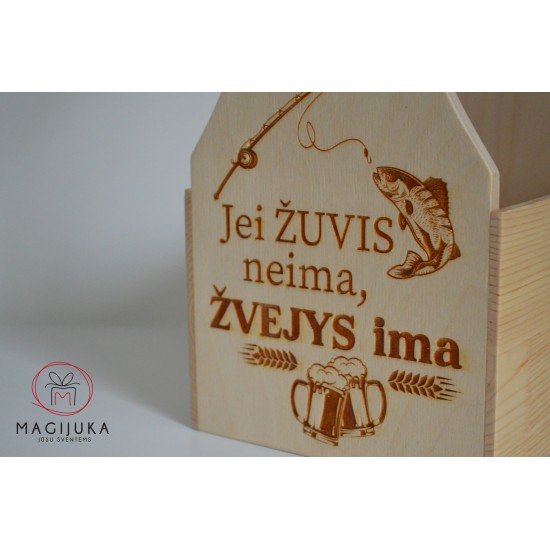Dėžė alui "Jei žuvis neima, žvejys ima"