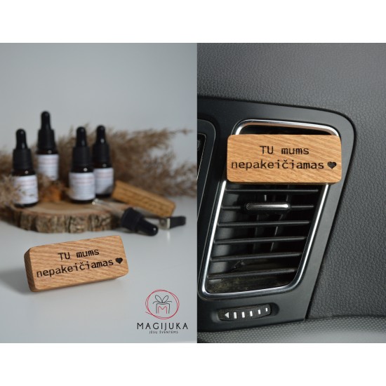 Medinis automobilio kvapas "Tu mums nepakeičiamas" Medinis automobilio kvapas "Tu mums nepakeičiamas"