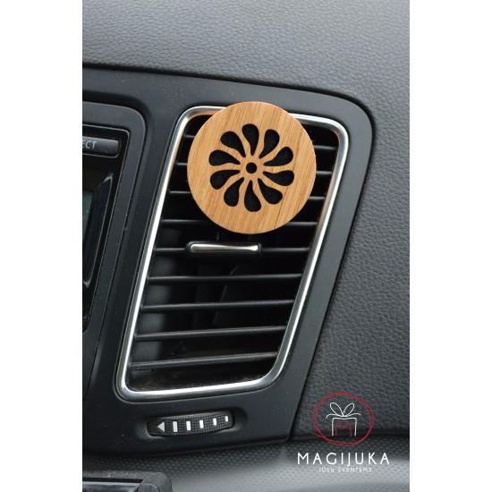 Medinis automobilio kvapas apvalus "Gėlytė"