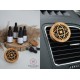Medinis automobilio kvapas apvalus "Ornamentai" 1 Medinis automobilio kvapas apvalus "Ornamentai" 1