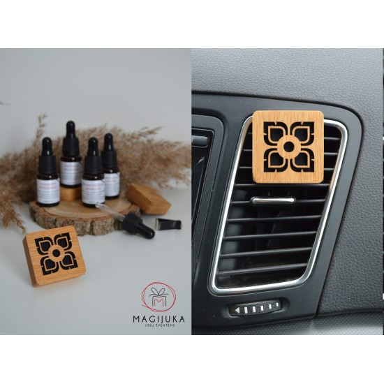 Medinis automobilio kvapas kvadratinis "Gėlytė"