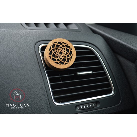 Medinis automobilio kvapas apvalus "Ornamentai" 2