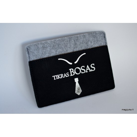 Vizitinių kortelių dėklas "Tikras BOSAS"