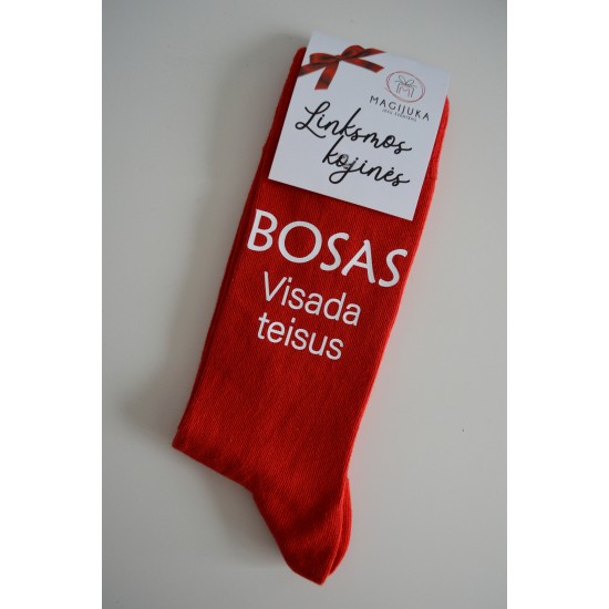 Vyriškos kojinės "Bosas visada teisus"