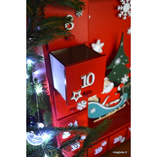 Advento kalendorius komoda "Kalėdų Senelis"