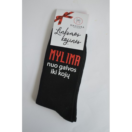 Moteriškos kojinės "Mylima nuo galvos iki kojų"