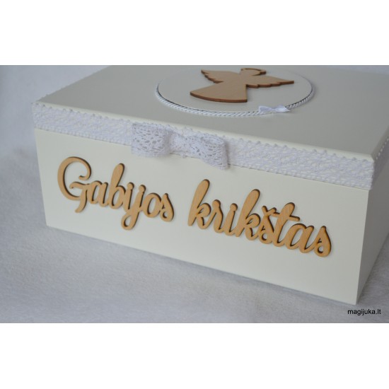 Krikštadėžė "Medinis angeliukas"