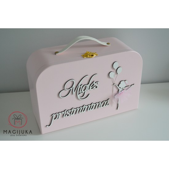 Krikštadėžė - lagaminas "Balerina"