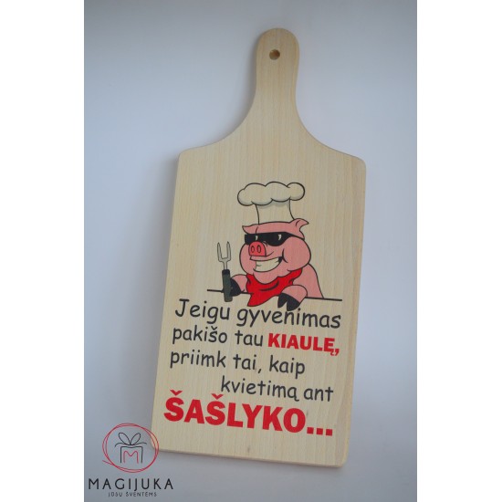 Spalvota lentelė "Kiaulė"