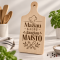 Pjaustymo lentelė graviruota „Mažiau kalbų, daugiau maisto"