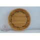 Apvalus ąžuolinis padėkliukas "Vainikas"