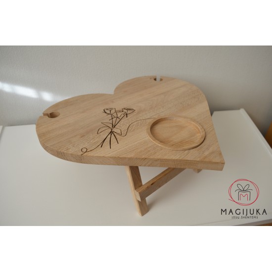 Padėklas - staliukas "Širdis"