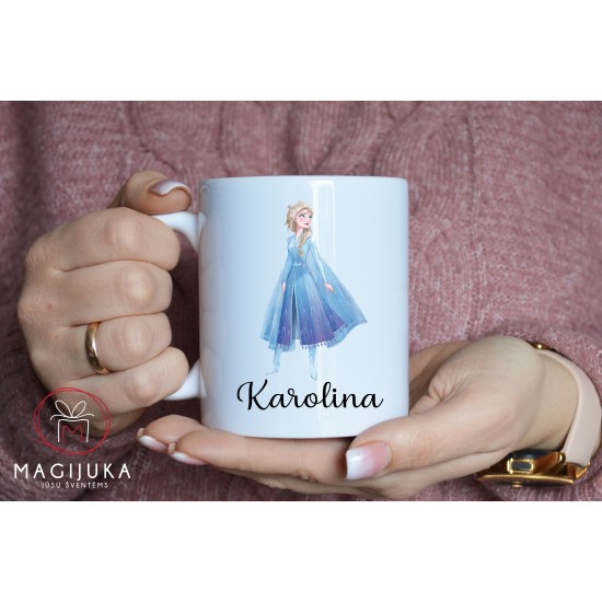 Vardinis puodelis "Ledo šalis Elza Frozen" Vardinis puodelis "Ledo šalis Elza Frozen"