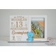 Rėmelis gimimo dienos kalendoriaus lapelis "Mėlynas meškiukas"