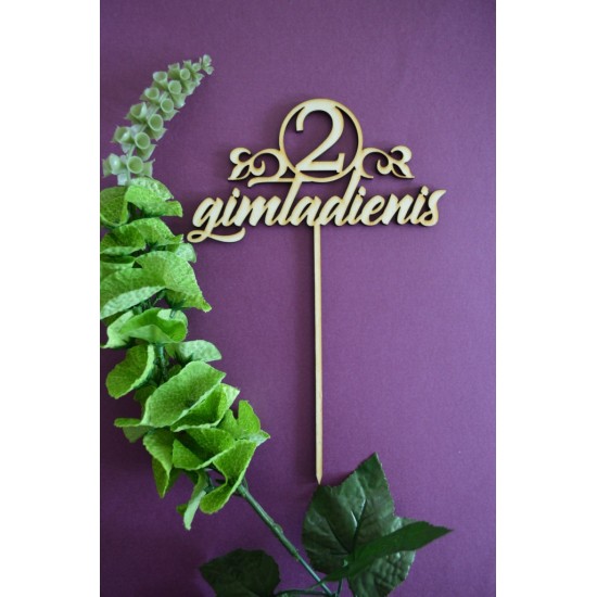 Smeigtukas tortui "2 gimtadienis" Smeigtukas tortui "2 gimtadienis"