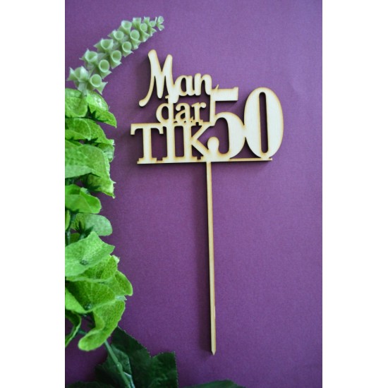 Smeigtukas tortui "Man dar tik 50" Smeigtukas tortui "Man dar tik 50"