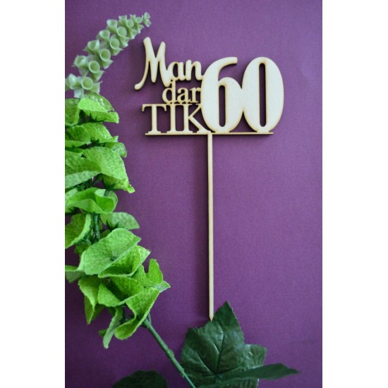 Smeigtukas tortui "Man dar tik 60" Smeigtukas tortui "Man dar tik 60"