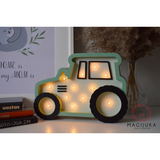 Medinis vaikiškas šviestuvas "Traktorius"