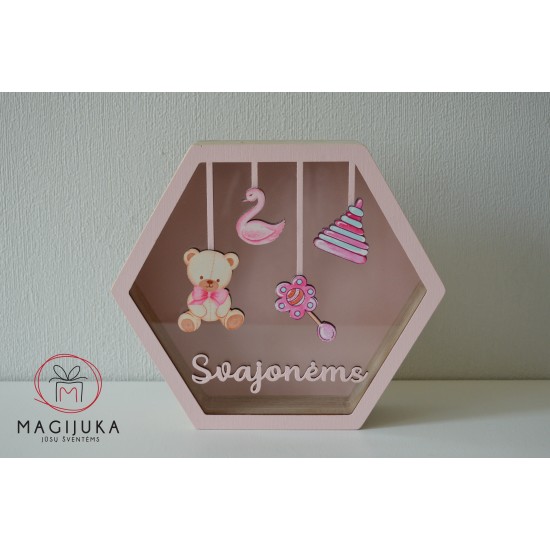 Pastatoma taupyklė "Rožiniai žaisliukai"