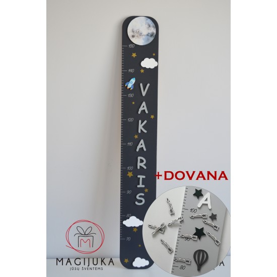Ūgio matuoklė su vardu "Naktis" + DOVANA