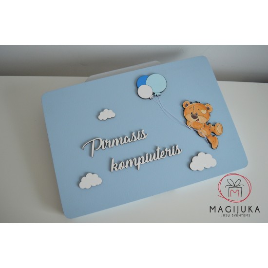 Medinis vaikiškas kompiuteris "Meškiukas su balionais"