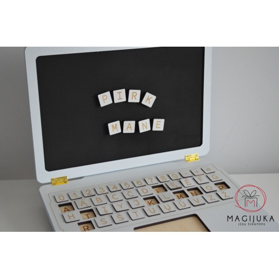 Medinis vaikiškas kompiuteris "Meškiukas su balionais"