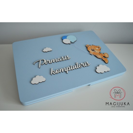 Medinis vaikiškas kompiuteris "Meškiukas su balionais"