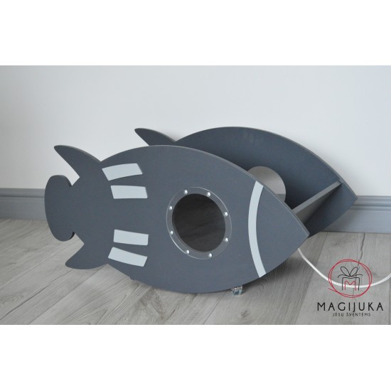 Medinė žaislų dėžė "Raketa"