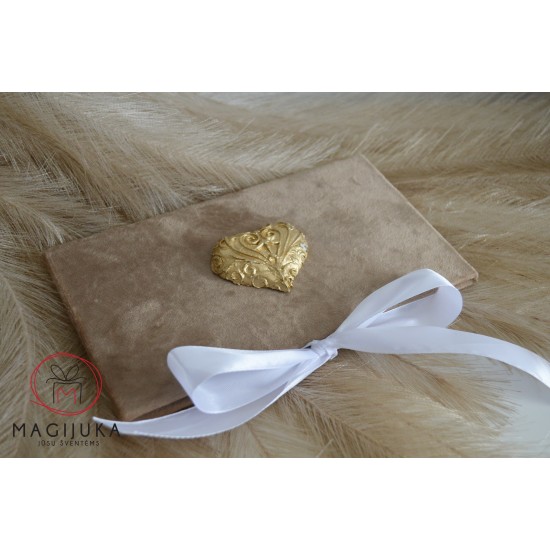 Medžiaginis vokelis pinigams "Širdis"
