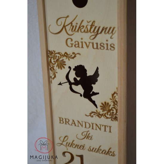 Vyno dėžė krikštynoms "Krikštynų gėrimas"