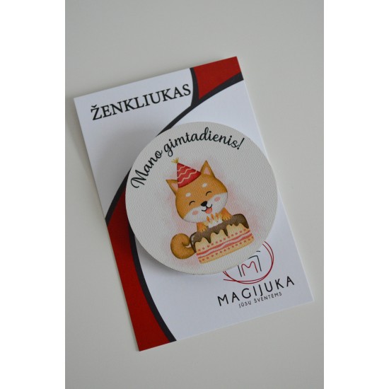 Medinis ženkliukas "Mano gimtadienis"