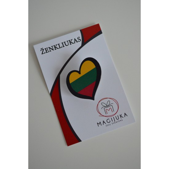 Medinis ženkliukas "Myliu Lietuvą"