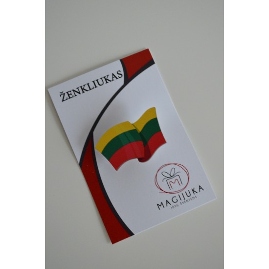 Medinis ženkliukas "Lietuvos vėliava"