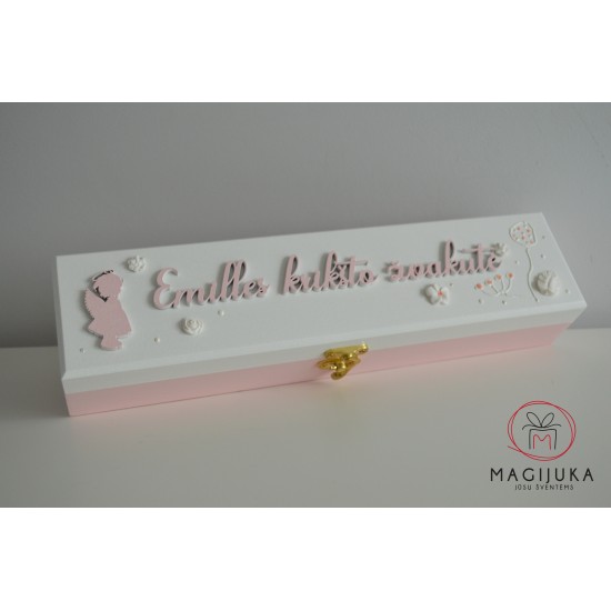 Dėžutė krikšto žvakei "Švelnus angelas"