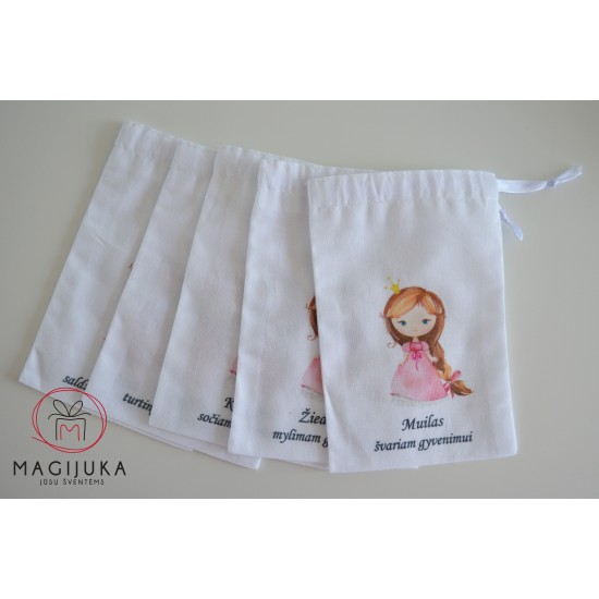 Krikštynų maišeliai "Rožinė princesė"