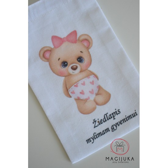 Krikštynų maišeliai "Miela meškutė"