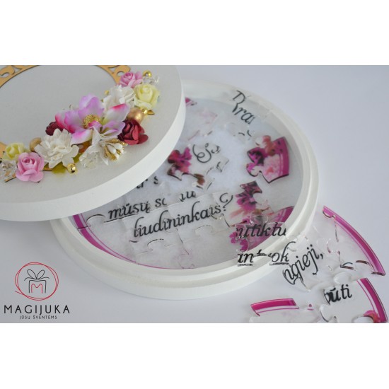 Kvietimas vestuvių liudininkams "Apvali dėlionė"